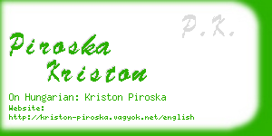 piroska kriston business card